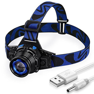 Linterna Frontal LED Recargable con Enfoque Ajustable para Camping y Ciclismo - Image 4