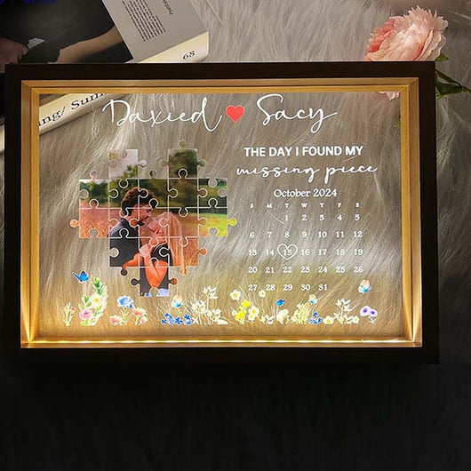 Marco de Fotos LED con Puzzle Personalizado - Edición Conmemorativa - Image 11