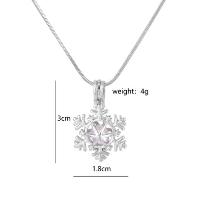 Collar Jaula de Perla Copo de Nieve Abreble - Image 11