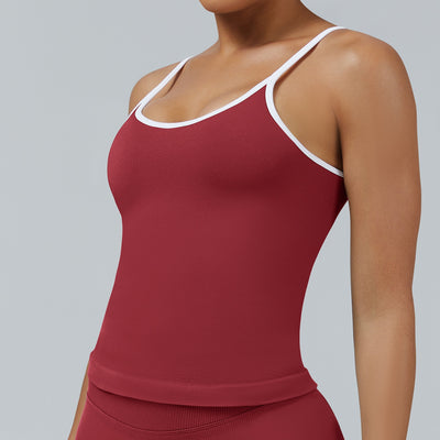 Chaleco Deportivo Mujer Espalda Descubierta Contraste de Colores - Image 2