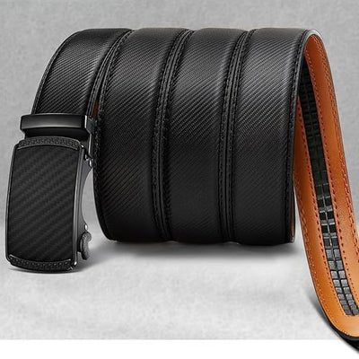 Cinturón de Cuero para Hombre con Hebilla Automática y Acabado Mate - Image 9