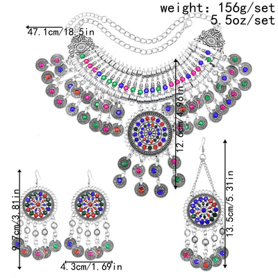 Conjunto Bohemio Vintage: Collar, Aretes y Tiara - Image 10