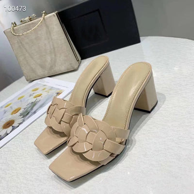 Sandalias y Pantuflas de Tacón Alto en Cuero para Mujer - Image 20