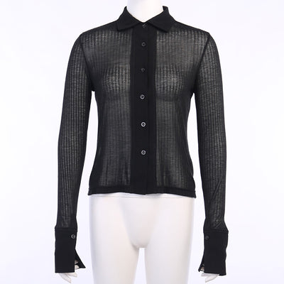 Blusa Larga Doble Botonadura Escotada para Primavera y Verano - Image 11