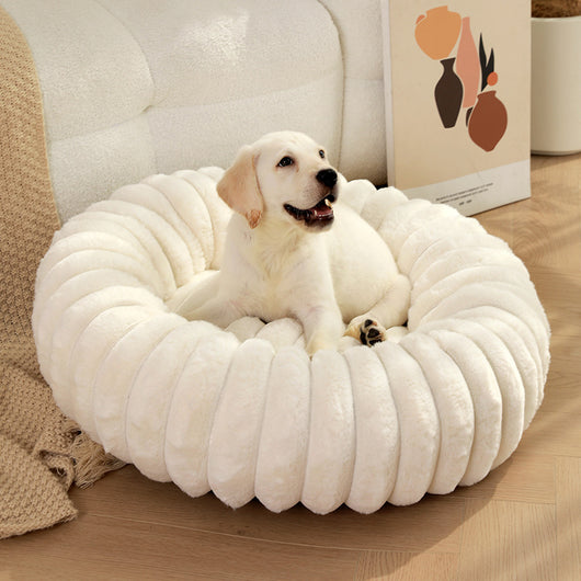 Cama Térmica Redonda de Felpa para Gatos y Perros - Nido Acogedor Invierno - Image 8