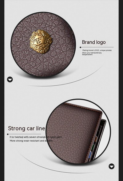 Cartera Vertical de Cuero Genuino - Diseño Ejecutivo Coreano - Image 11