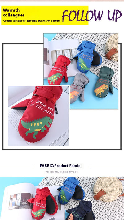 Guantes de Esquí Infantiles Impermeables con Forro Polar Acolchado - Image 17