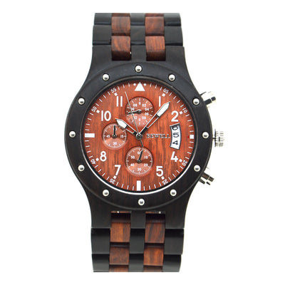 Reloj de Madera para Hombre con Agujas Luminosas - Estilo Moderno y Elegante - Image 3