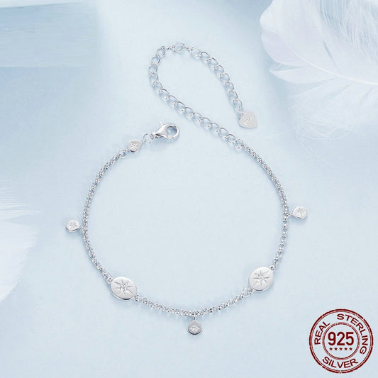 Pulsera de Plata Esterlina S925 con Diseño de Moda Personalizado