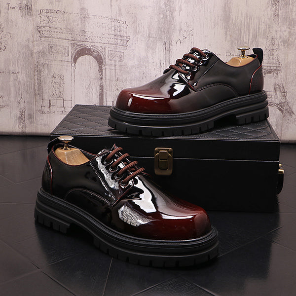 Zapatos de Cuero Casuales para Hombre con Suela Gruesa - Otoño Invierno
