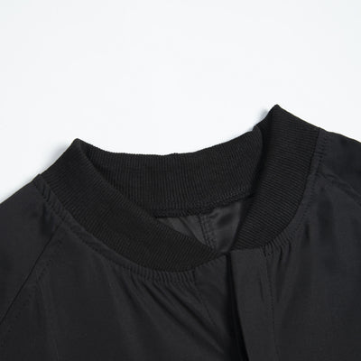 Jumpsuit Negro Suelto para Mujer con Mangas Murciélago - Image 3