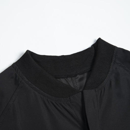 Jumpsuit Negro Suelto para Mujer con Mangas Murciélago - Image 3