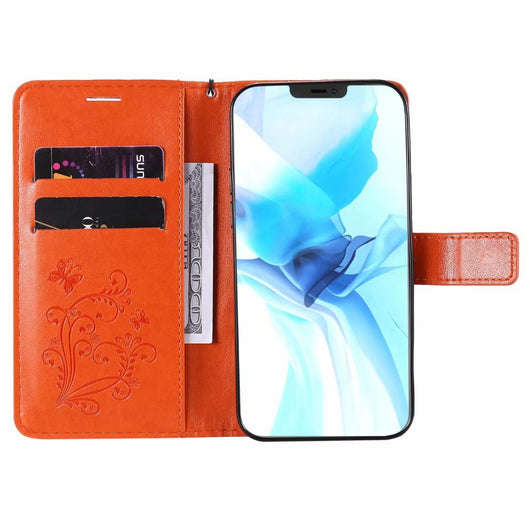 Funda de Cuero para Teléfono con Mariposa Prensada - Image 86