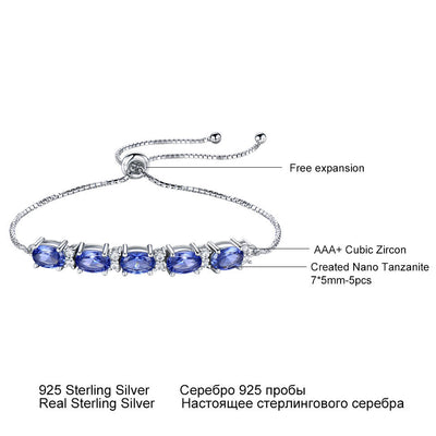 Pulsera de Topacio Azul para Mujer - Ajustable con Cadena de Eslabones - Image 2
