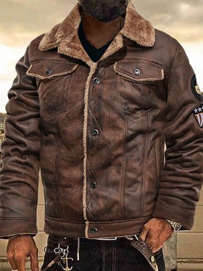 Chaqueta Abrigo Elegante Talla Grande para Hombre con Cuello de Piel - Image 7
