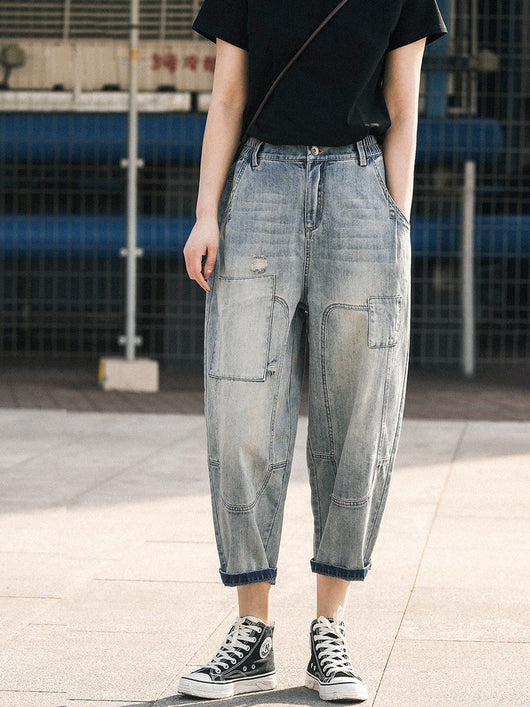 Pantalón Denim Lápiz Holgado con Costuras Decorativas BF Style - Image 8