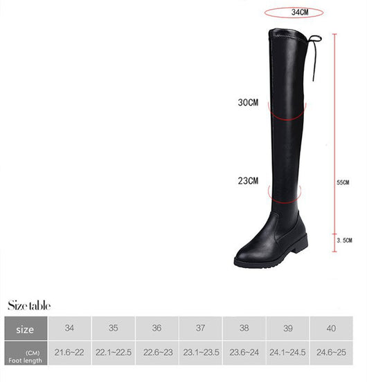 Botas Altas Over-the-Knee de Tacón Plano - Image 7