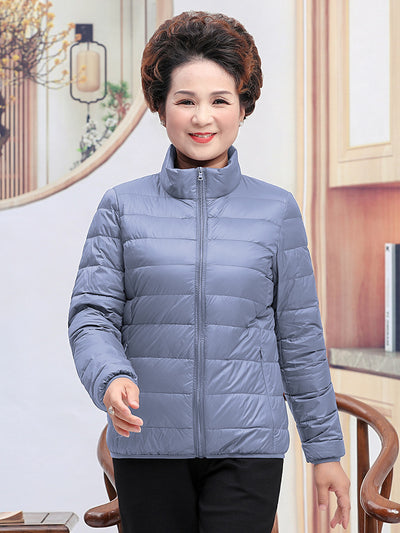 Chaqueta Corta de Plumón de Pato Blanco para Mujer - Abrigo Elegante y Ligero - Image 24