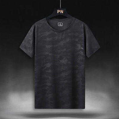 Camiseta Manga Corta de Seda para Hombre - Secado Rápido Cuello Redondo - Image 2