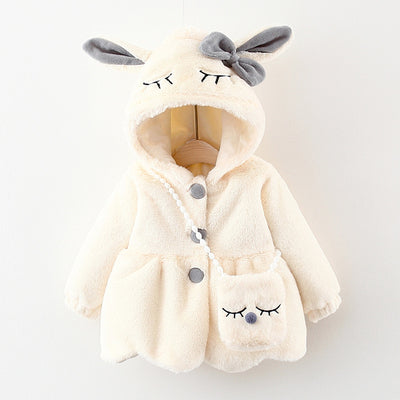 Abrigo Infantil con Capucha y Diseño Cartoon para Niña - Image 6