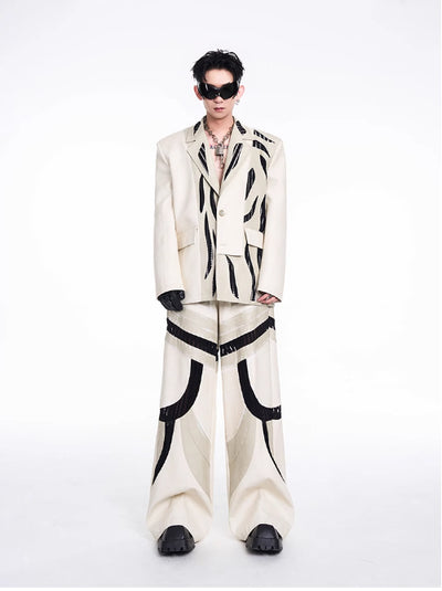 Pantalones Casuales de Invierno con Malla Calada y Detalles Patchwork - Image 19