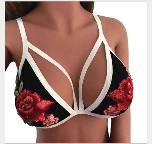 Conjunto de Lencería con Encaje Bordado de Rosas - Image 5
