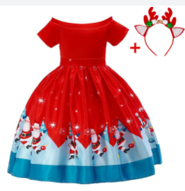 Falda Navideña Infantil Estampado Papá Noel Largo Medio - Image 6