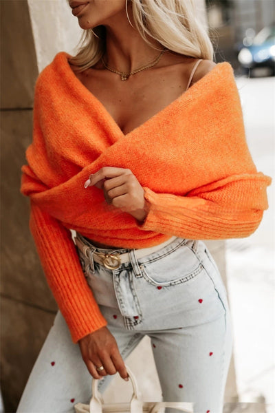 Suéter Escote V Multicolor con Hombros Descubiertos - Tendencia Actual - Image 11