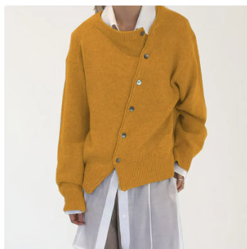 Cardigan Tejido Lazy Style Manga Larga Cuello Redondo para Mujer - Image 9
