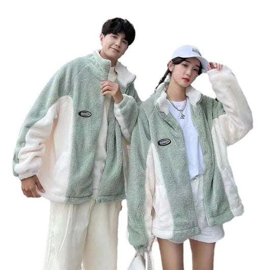 Abrigo de Polar Berber con Costuras Verde Menta para Hombre y Mujer - Image 5