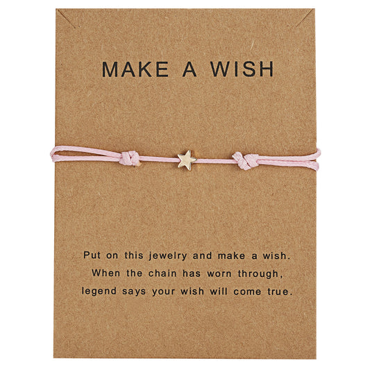 Pulsera Ajustable con Estrella de Cinco Puntas Tejida - Image 2