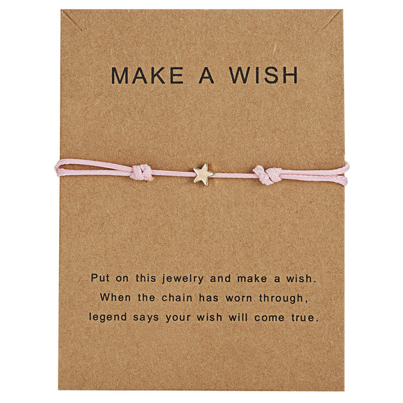 Pulsera Ajustable con Estrella de Cinco Puntas Tejida