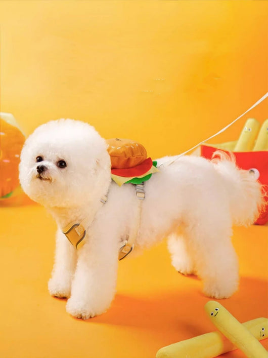 Arnés Ajustable con Correa para Pasear Perros y Gatos - Diseño Hamburguesa a Prueba de Escapes - Image 16