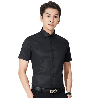 Camisa de Trabajo Manga Corta Hombre Color Sólido - Comodidad y Durabilidad - Image 15