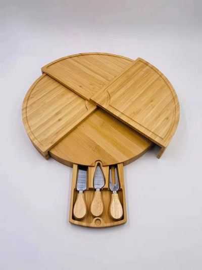 Juego de Tabla y Cuchillos para Queso en Bambú - Image 6