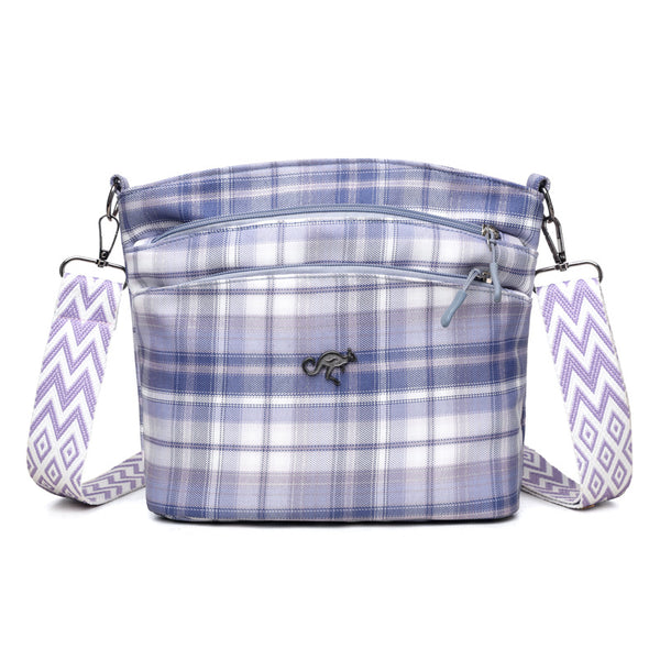 Bolsa Bandolera Escolar de Cuadros Artísticos Gran Capacidad para Mujeres - Image 5