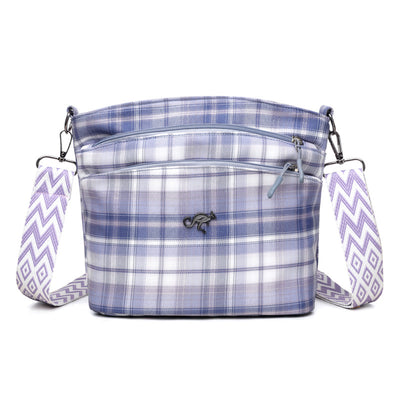 Bolsa Bandolera Escolar de Cuadros Artísticos Gran Capacidad para Mujeres - Image 5