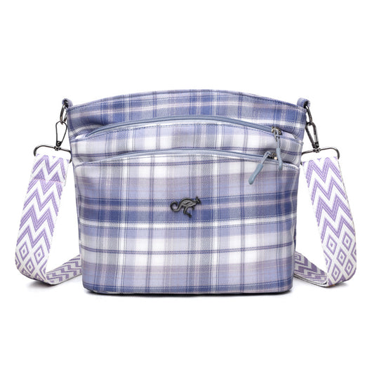 Bolsa Bandolera Escolar de Cuadros Artísticos Gran Capacidad para Mujeres - Image 5