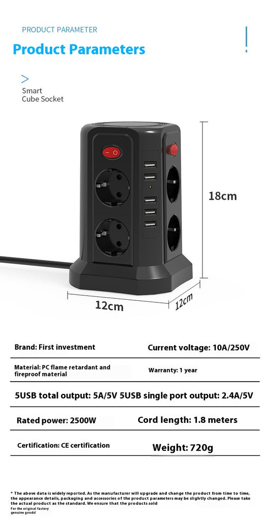 Regleta de Escritorio Estándar Europeo con 4 Puertos USB - Image 7