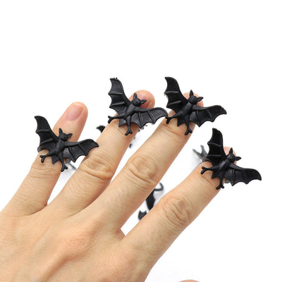 Set de Anillos de Murciélago Vampiro Negro para Halloween