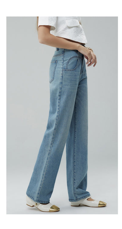 Pantalones Anchos Cintura Alta Estilo Retro con Detalles Rotos para Mujer - Image 12