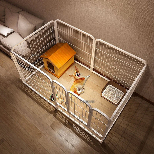 Corral Moderno de Hierro para Perros Pequeños y Medianos - Puerta de Aislamiento Interior - Image 7