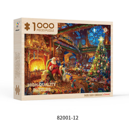 Puzzle de Madera para Adultos 1000 Piezas Formas Especiales Navidad Personalizado Juguete Educativo - Image 11
