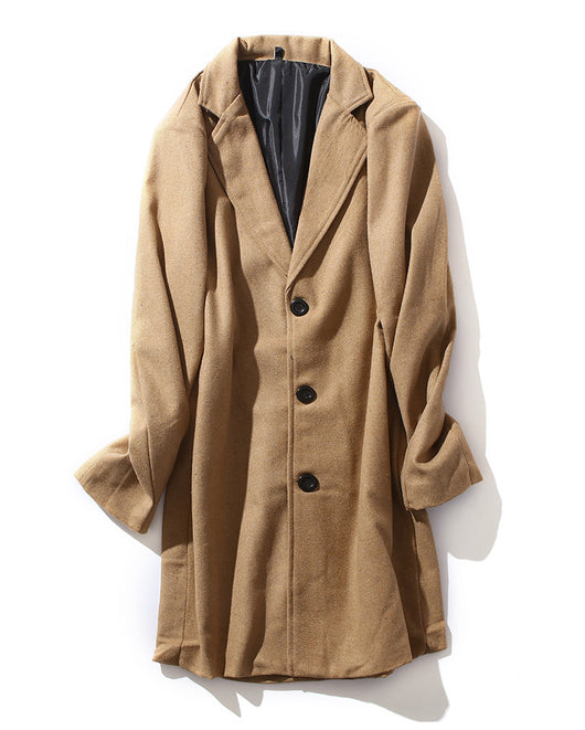 Abrigo de Lana para Hombre Manga Larga Otoño Invierno - Image 18