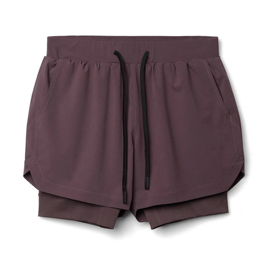 Shorts Deportivos Casual con Doble Capa y Diseño Superpuesto - Image 2