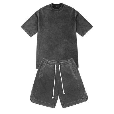 Conjunto de Camiseta y Shorts de Algodón Puro para Ejercicio y Casual - Image 6