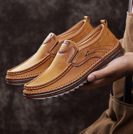 Zapatos de Cuero para Adultos Mayores con Suela Suave y Antideslizante