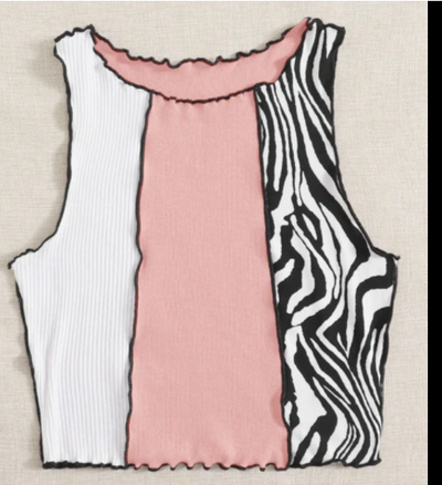 Chaleco Tejido Colorblock con Rayas Laterales para Mujer - Image 3