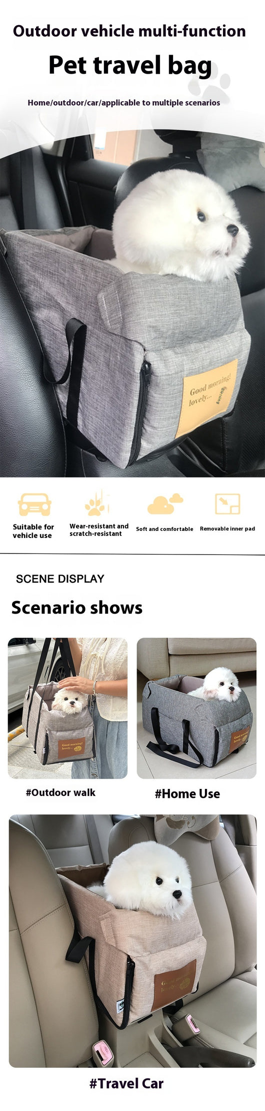 Bolsas Portátiles Plegables para Mascotas en Viajes - Image 9