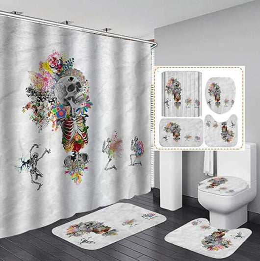 Cortina de Baño Halloween Impresa Gruesa e Impermeable - Image 31